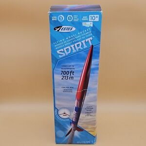 Estes Spirit Flying Model Rocket Brand New‎ Sealed 700 Ft Level 2 Model 2492